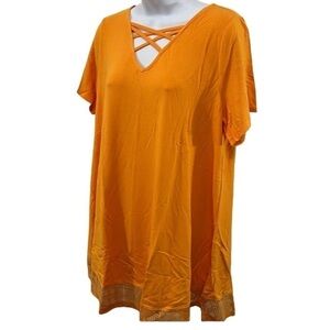 Jessica London Orange Tunic Top
